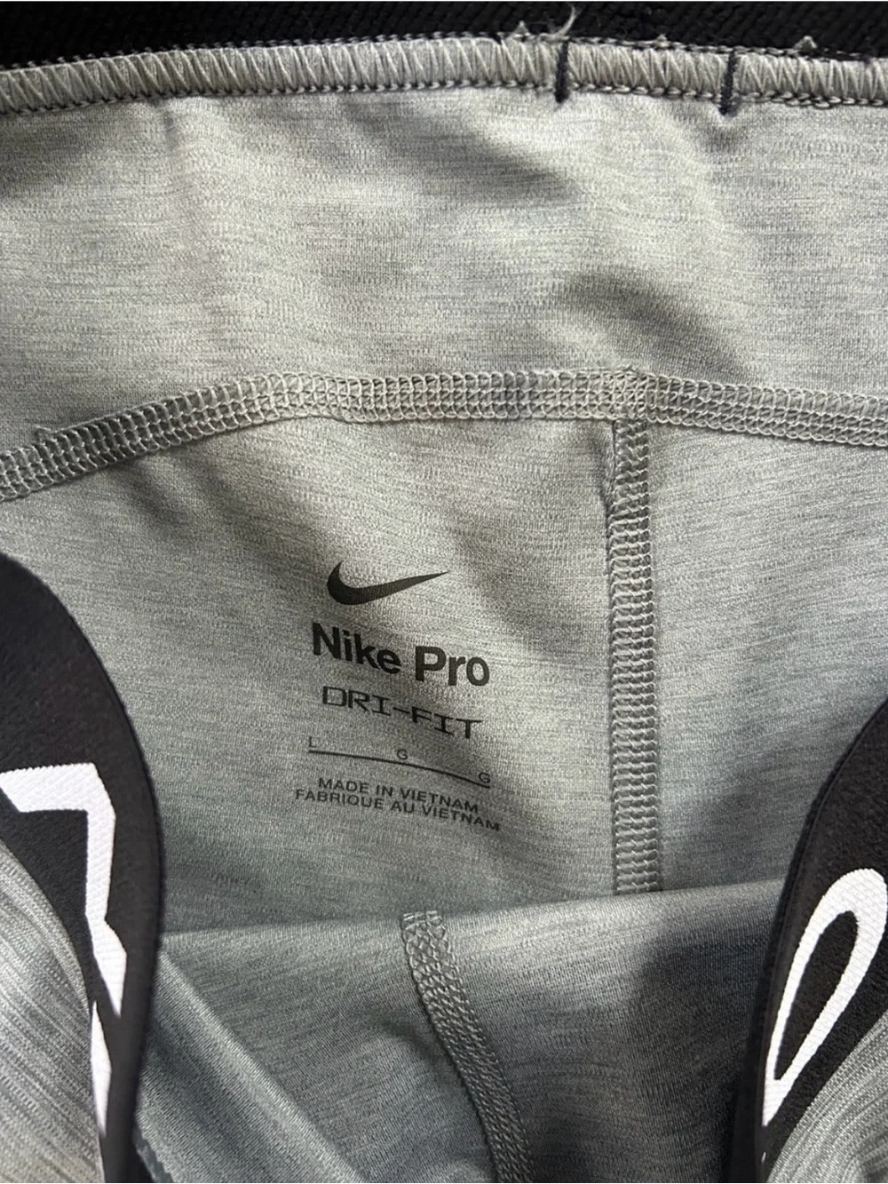 Nike Pro Women’s Large Dri-FIT Compression Shorts 3 Pack Bundle Black Gray